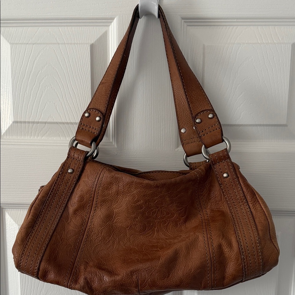 Fossil Tan Leather Hobo Bag